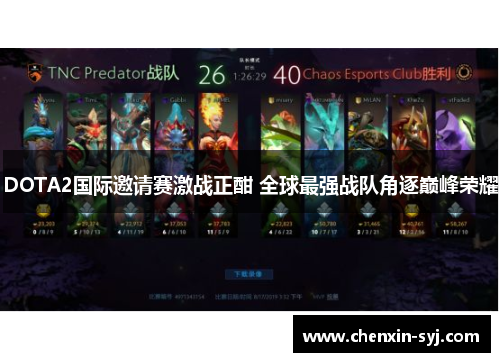 DOTA2国际邀请赛激战正酣 全球最强战队角逐巅峰荣耀