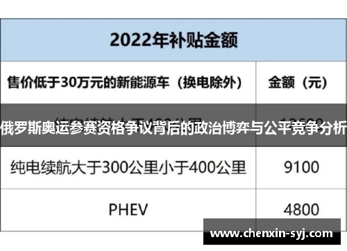 俄罗斯奥运参赛资格争议背后的政治博弈与公平竞争分析